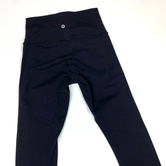 Lululemon Sz 4 Wunder Under Legging High Rise Pant Tight 7/8 Black 25” Inseam - Picture 6 of 7
